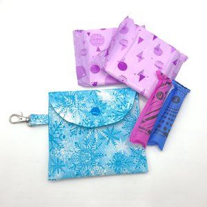 Sanitary bag tampon holder Privacy pouch keychain